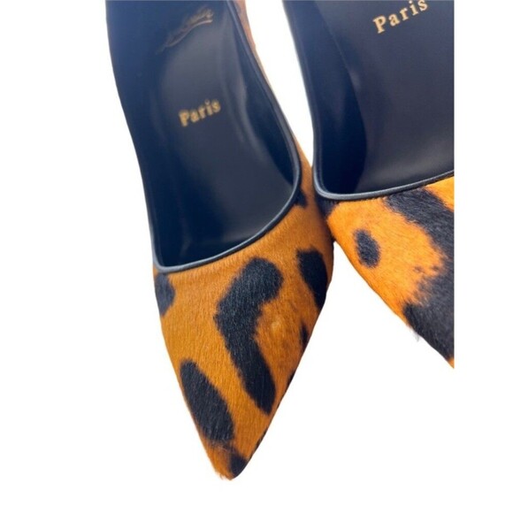 CHRISTIAN LOUBOUTIN Calf Hair Leopard Kate 100 Pumps EU 37 US 7 Spicy - Picture 4 of 13